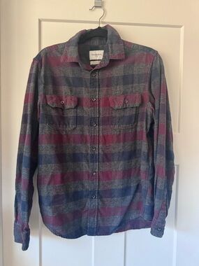 Goodfellow & Co Plaid Button-Down Shirt in Blue and Maroon